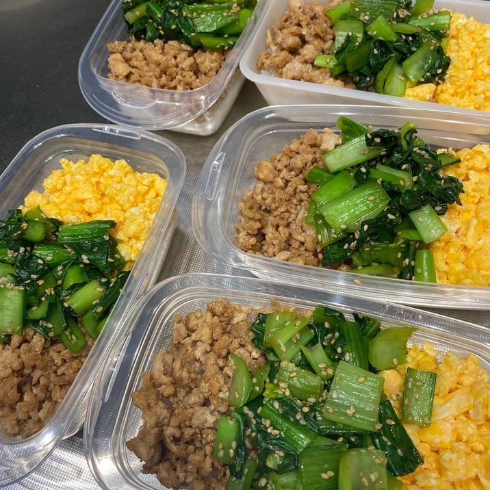冷凍弁当5日分!鶏そぼろ三色弁当